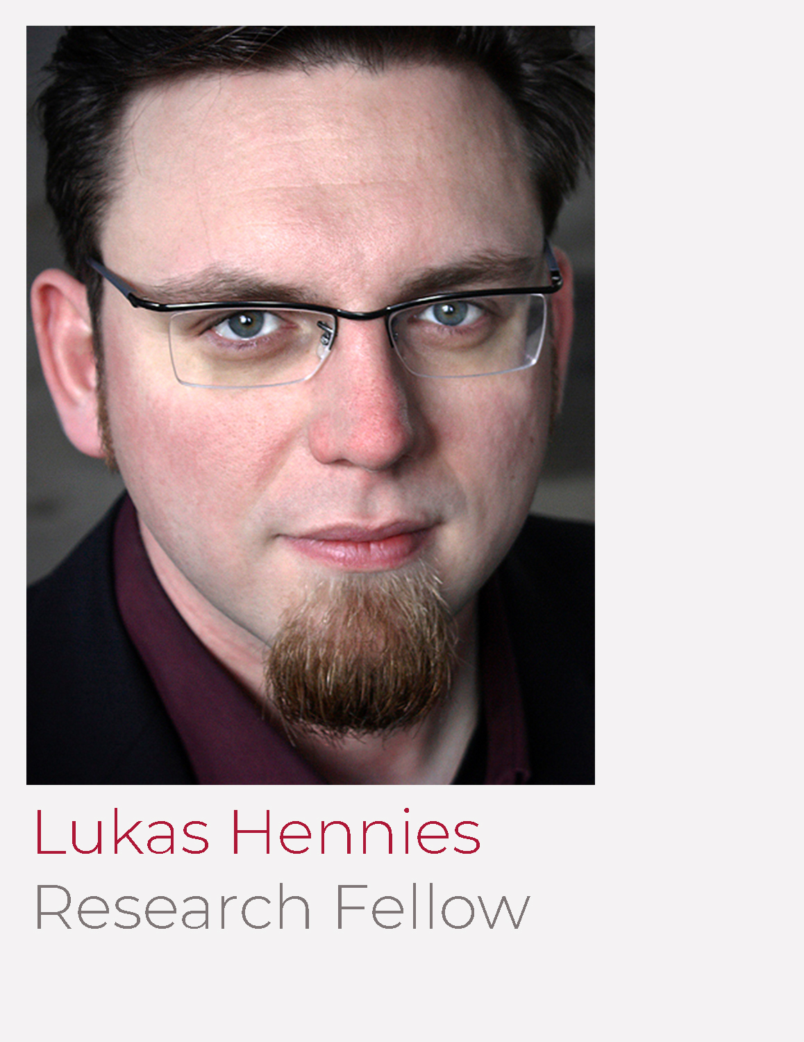 Lukas Hennies, M.A. Link zur Profilseite.