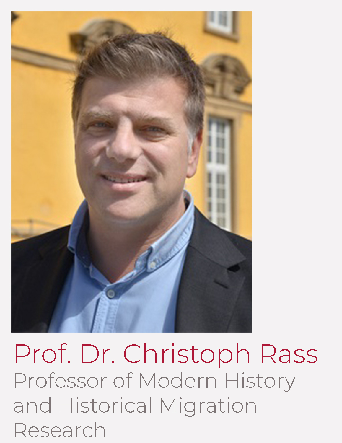Prof. Dr. Christoph A. Rass. Link zur Profilseite.